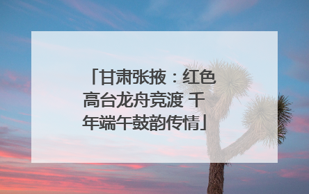 甘肃张掖：红色高台龙舟竞渡 千年端午鼓韵传情